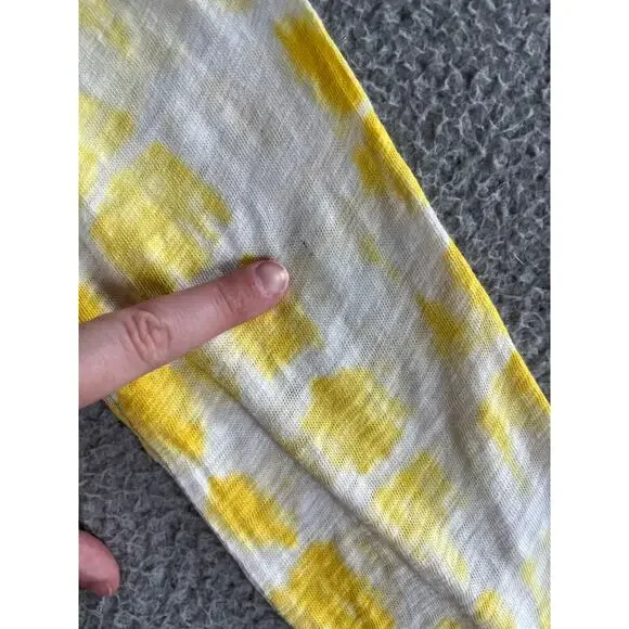 ATM Hoodie Sweater Medium Tie Dye Lightweight Cotton White Yellow Beach Boho - Picture 10 of 16
